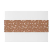 Bandeau De Faire-part Croquis Fleur sauvage monogramme Mariage orange br (Dos exemple)
