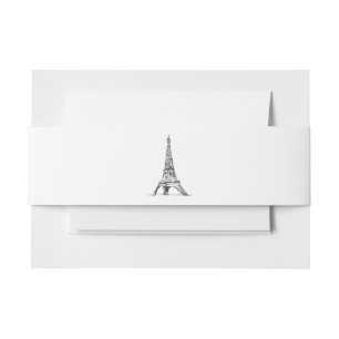 Bandeau De Faire-part Croquis Mariage tour Eiffel