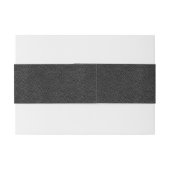 Bandeau De Faire-part Cuir noir de Faux (Dos exemple)