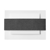 Bandeau De Faire-part Cuir noir de Faux (Devant Example)