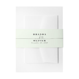 Bandeau De Faire-part Cute Elegant et simple Mariage