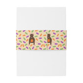 Bandeau De Faire-part Cute Halloween Rat et Citrouille (Dos Example)