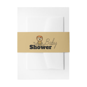 Bandeau De Faire-part Cute Lion Cub, Baby shower