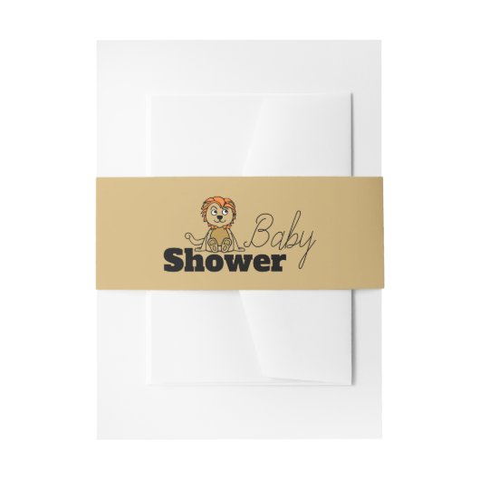 Bandeau De Faire-part Cute Lion Cub, Baby shower (Devant example)