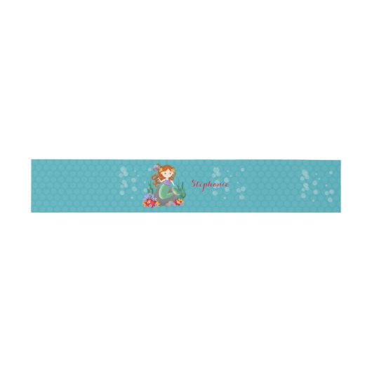 Bandeau De Faire-part Cute sirène (Plat)