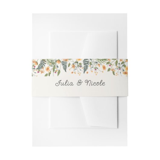 Bandeau De Faire-part Daffodiles botaniques Daisy Peony Flowers Mariage (Devant example)