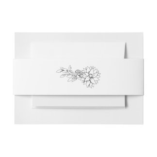 Bandeau De Faire-part Dahlia Belly Band