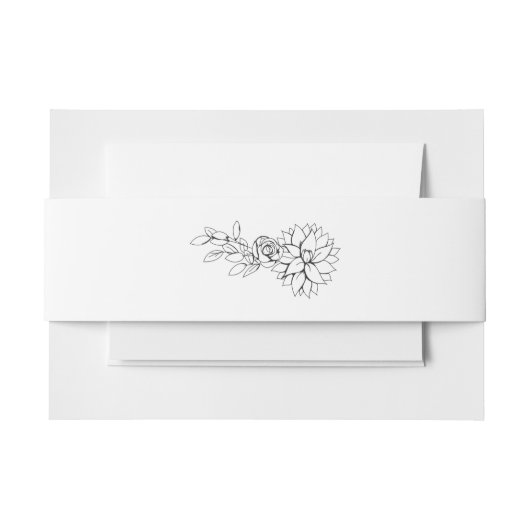 Bandeau De Faire-part Dahlia Belly Band (Devant Example)