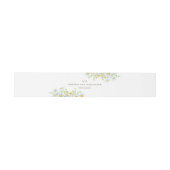 Bandeau De Faire-part Daisy. Fleurs aquarelles. monogramme mariage flora (Plat)