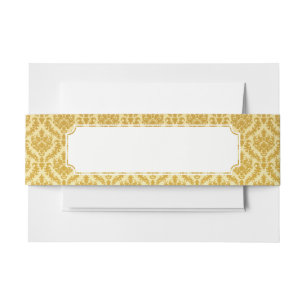 Bandeau De Faire-part Damassé d'or