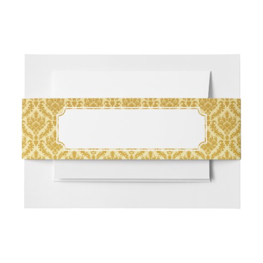 Bandeau De Faire-part Damassé d'or (Devant Example)