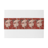 Bandeau De Faire-part Dancing Pig Antique Cute Danseuse (Dos exemple)