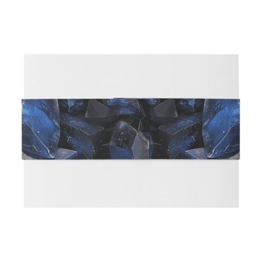 Bandeau De Faire-part Dark Blue Boho Witch Crystals Black Wedding (Dos exemple)