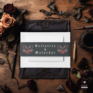 Bandeau De Faire-part Dark Moody Gothic