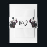 Bandeau De Faire-part Dark Moody Romantic Floral Mariage blanc<br><div class="desc">Éléments correspondants disponibles.</div>