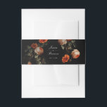 Bandeau De Faire-part Dark Moody Romantic Floral Néerlandais Mariage<br><div class="desc">Customisez le texte et déplacez ou mettez à l'échelle le cercle et les flancs selon vos besoins. La forme et la couleur du cercle sont modifiables.</div>