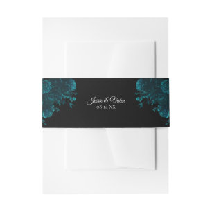 Bandeau De Faire-part Dark Turquoise Rose Faire-part de mariage Belly Ba