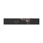 Bandeau De Faire-part Dark Watercolor Roses Wedding (Plat)