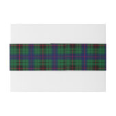 Bandeau De Faire-part Davidson Scottish Tartan Belly Band (Dos exemple)
