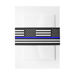 Bandeau De Faire-part Décoration de drapeau américain Thin Blue Line