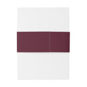 Bandeau De Faire-part Deep Burgundy Elegant Classic Wedding (Dos Example)