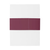 Bandeau De Faire-part Deep Wine Red Modern Wedding Invitation (Dos Example)
