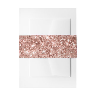 Bandeau De Faire-part Dégradé de rose doré scintillant en art numérique