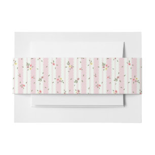 Bandeau De Faire-part Délicat motif floral Invitation Bande ventre