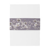 Bandeau De Faire-part Délicate couleur d'eau de fleur violet poussiéreux (Dos Example)