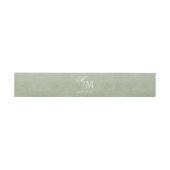 Bandeau De Faire-part Delicate Elegant Minimal Sage Green Wedding (Plat)