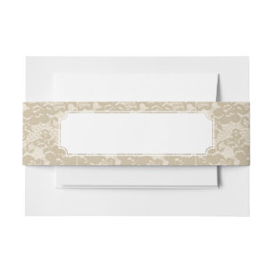 Bandeau De Faire-part Dentelle beige