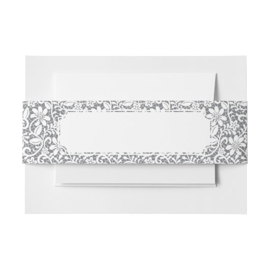 Bandeau De Faire-part Dentelle blanche 1 (Devant Example)