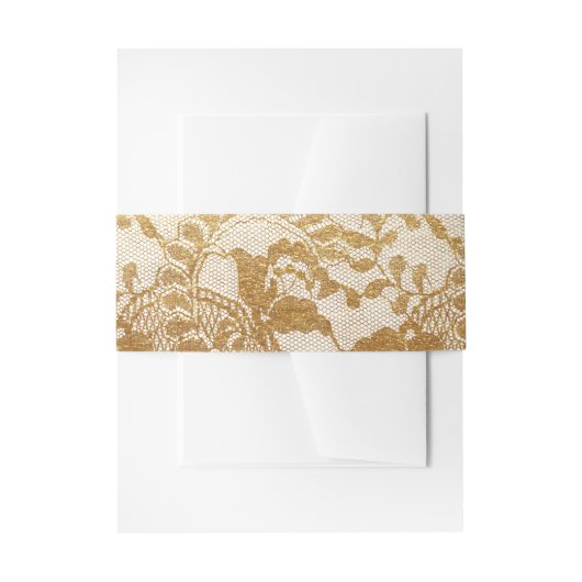 Bandeau De Faire-part Dentelle dorée (Devant example)