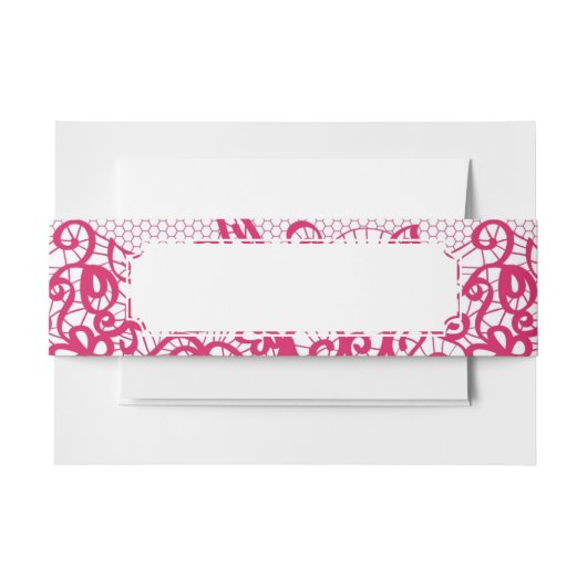 Bandeau De Faire-part Dentelle rouge (Devant Example)