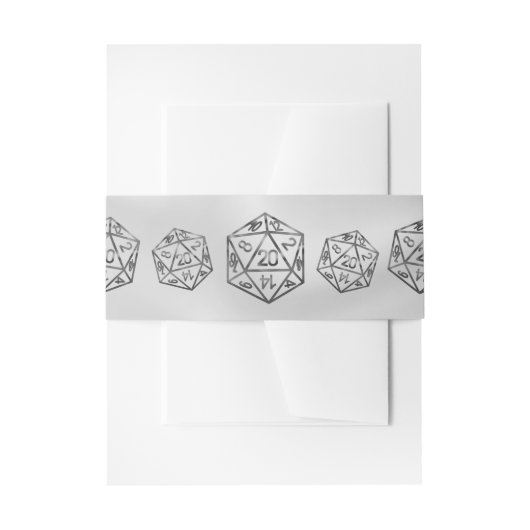 Bandeau De Faire-part Dés RPG | Imaginaire Old School Tabletop Retro Gam (Devant example)