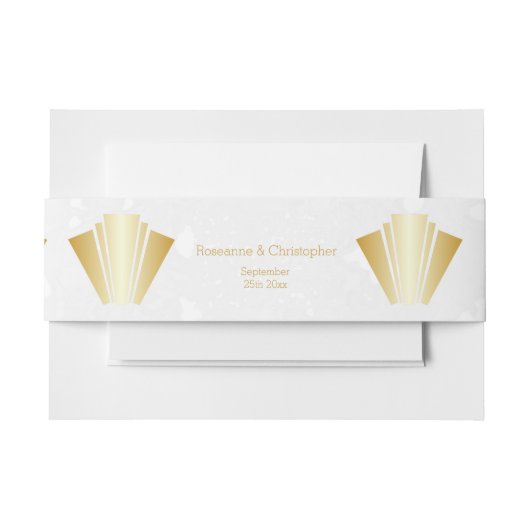 Bandeau De Faire-part Design Art déco mariage (Devant Example)