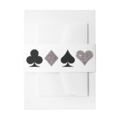 Bandeau De Faire-part Destinas Vegas Mariage Faux Parties scintillant d' (Devant example)