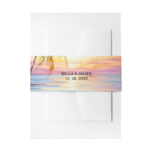 Bandeau De Faire-part Destination Sunset Beach Wedding