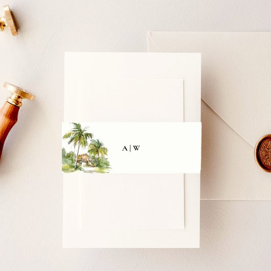 Bandeau De Faire-part Destination tropicale