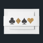 Bandeau De Faire-part Destiny Vegas Invitation Faux Gold Parties scintil<br><div class="desc">La parties scintillant en faux or brillant et les costumes de cartes noires sont un ajout élégant à la suite Destiny mariage et conserveront toutes vos inserts ensemble pour un look cohésif. Parfait pour un mariage de Las Vegas dans une petite chapelle au large de la bande, tout ce dont...</div>