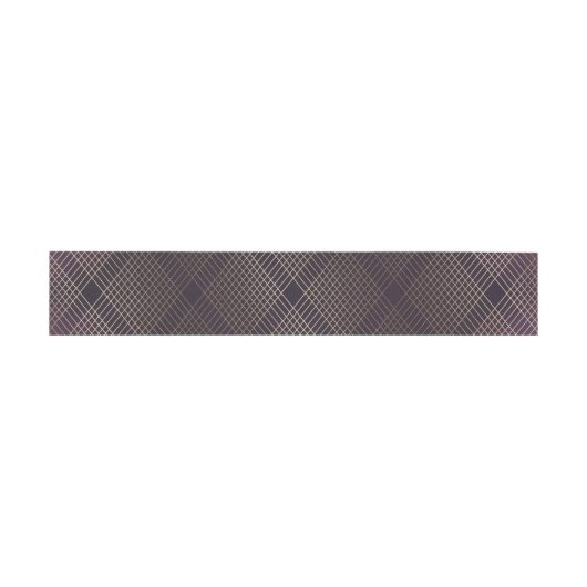 Bandeau De Faire-part Diamant Or Géométrique Art Déco Purple Gatsby (Plat)