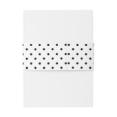 Bandeau De Faire-part Dots noir et blanc personnalisé invitation de plia (Dos Example)