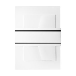 Bandeau De Faire-part Double bordure noire Portrait Bande de ventre