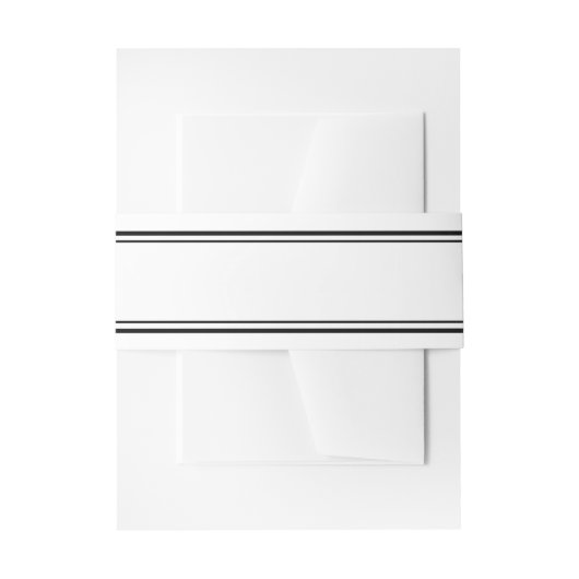 Bandeau De Faire-part Double bordure noire Portrait Bande de ventre (Devant example)