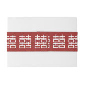 Bandeau De Faire-part Double Mariage chinois (Dos exemple)