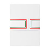 Bandeau De Faire-part Doublure de Noël double - Bande ventrale (Dos Example)