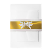 Bandeau De Faire-part Doves & Coeur sur Mariage Gold (Devant example)