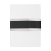 Bandeau De Faire-part Doves & Coeur sur Mariage noir (Dos Example)