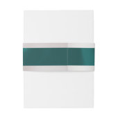 Bandeau De Faire-part Doves & Coeur sur Mariage Turquoise (Dos Example)