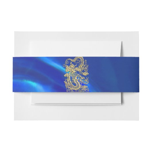 Bandeau De Faire-part Dragon d'or incorporé (Devant Example)